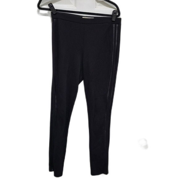 Leggings with Faux Leather Trim Med - Picture 1 of 3